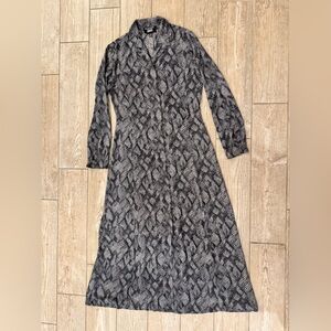 Y2K Emanuel Ungaro Liberté Snakeskin Print Maxi Dress Women’s Size 4/38